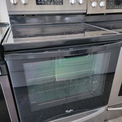 Whirlpool Electric Stove Stainless Steel Glass Top 