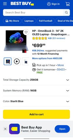 HP OmniBook 3 14" 2K OLED Laptop