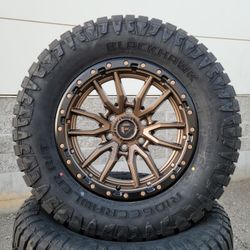 18" Fuel Rebel rims w/ 33x12.50R18 Ridgecrawler Tires 