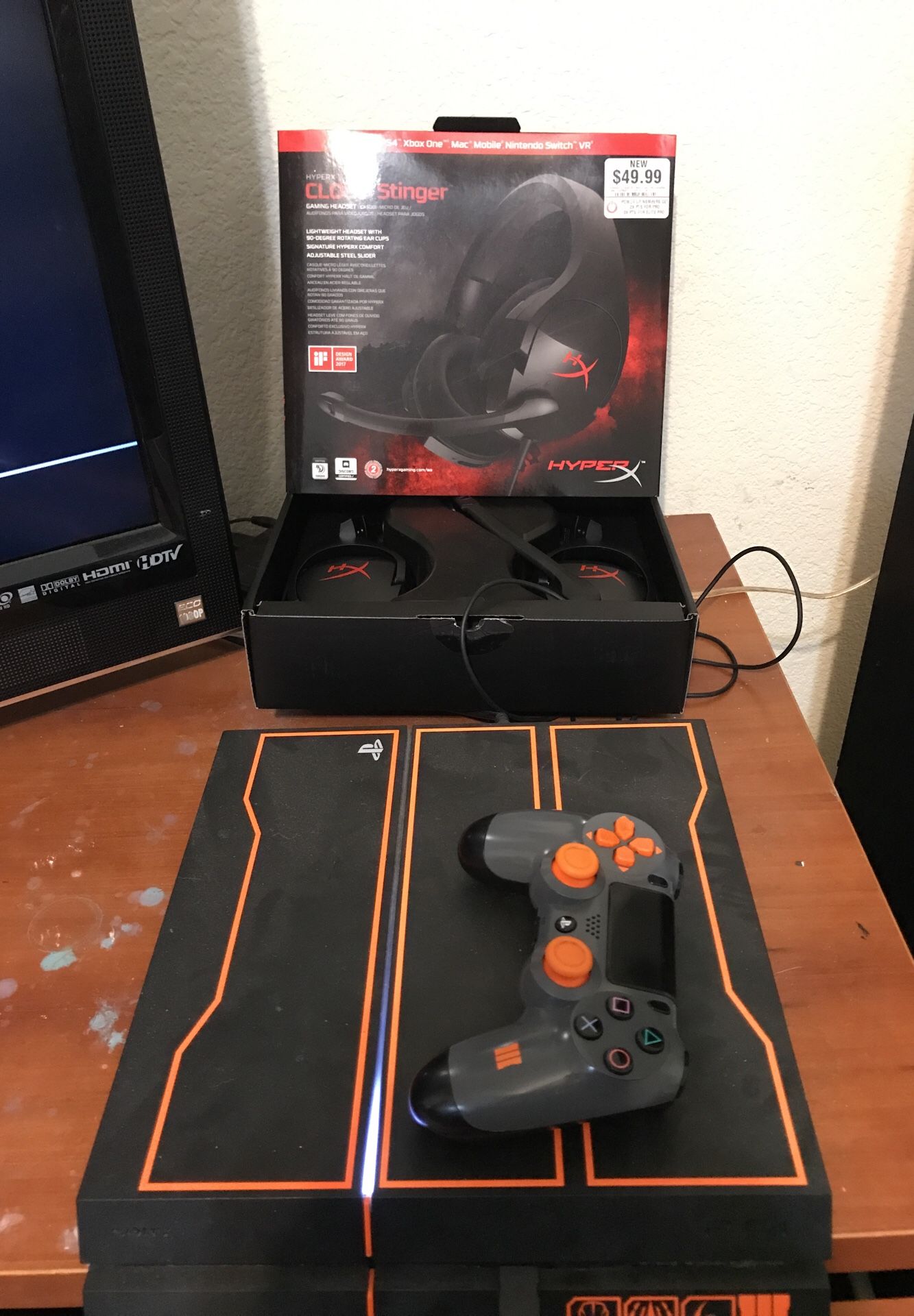 PS4 Console W/ Controller & Headset (COD BOIII Edition)