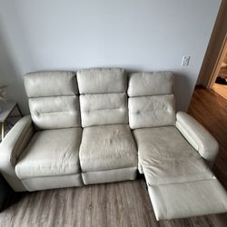 Leather Beige Couch