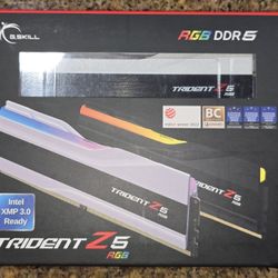 G.SKILL Trident Z5 RGB 64GB (2x32GB) 6400 MT/s *INTEL XMP* DDR5 *CL32* (White) Desktop Memory RAM