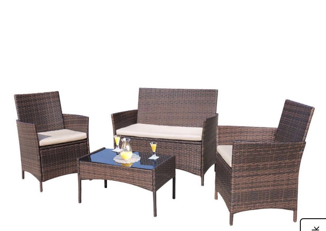 Walnew 4-Piece Outdoor Patio Conversation Furniture Sets