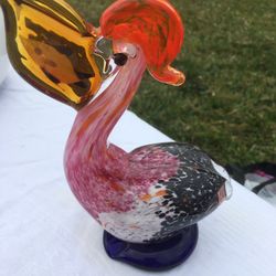 Pelican Blown Glass Art Paperweight