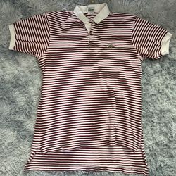 Lacoste X Izod Sport Polo Striped Red/White Y2K L/XL