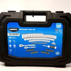 Hart 140 Piece Mechanics Tool Set in Hard Case