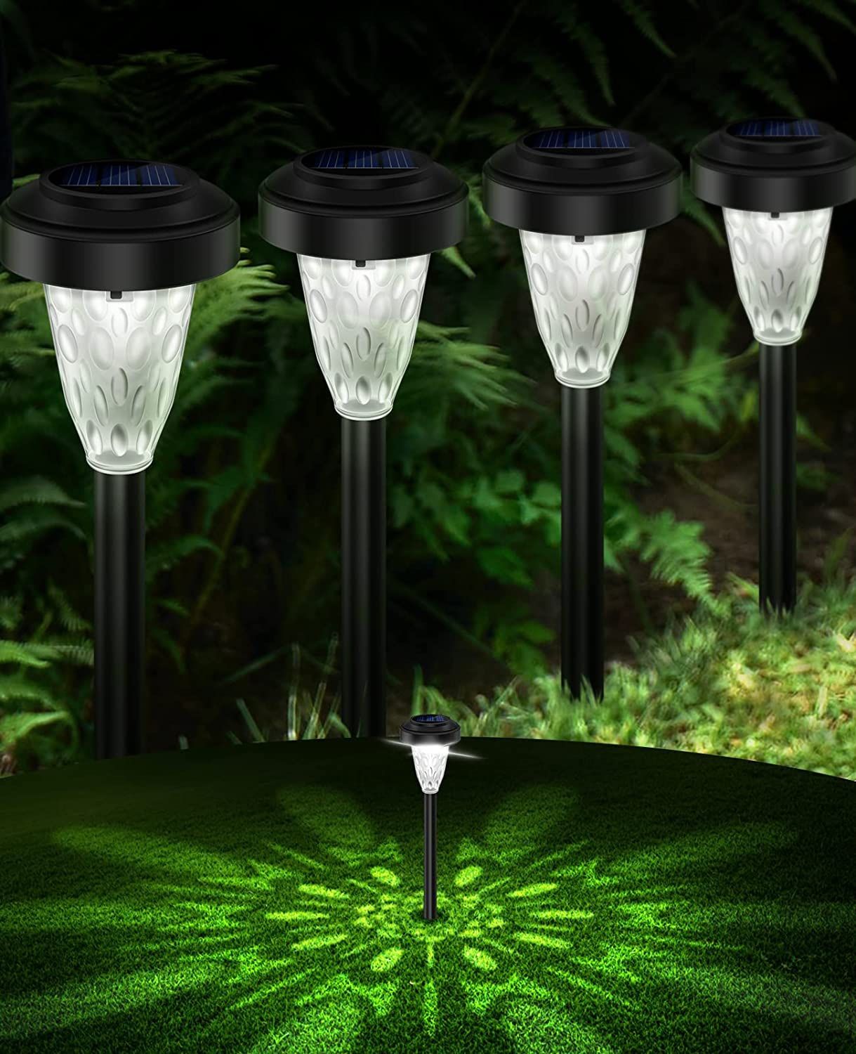 Solar Garden Lights 8 Pack, Solar Lights Outdoor Lighting Change Waterproof Bright Up to 12 Hrs Auto On/Off Solar Powered Landscape for Garden Pathway