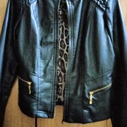 Juniors Faux Leather Jacket 