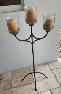 Iron Floor Standing Candelabra Stand