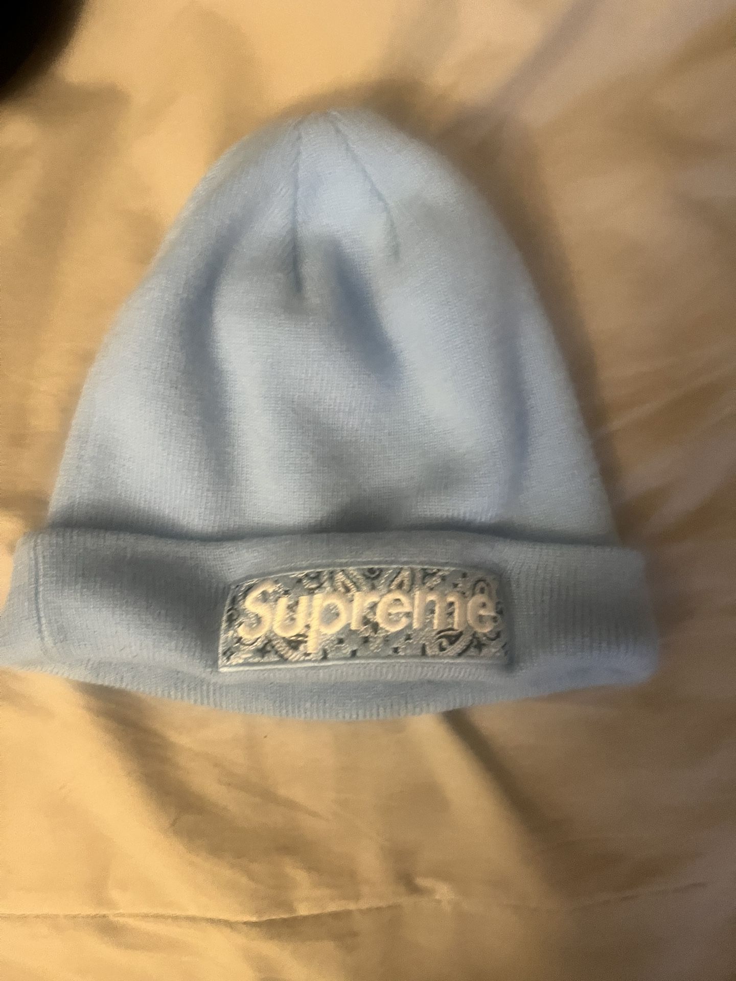 Supreme X New Era FW19 Box Logo Beanie Blue