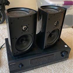 Sony FM AM Receiver & Definitive Pro Monitor Speakers