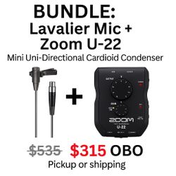🎙️ Zoom U-22 + 1 Lavalier Mic Kit – $315 OBO