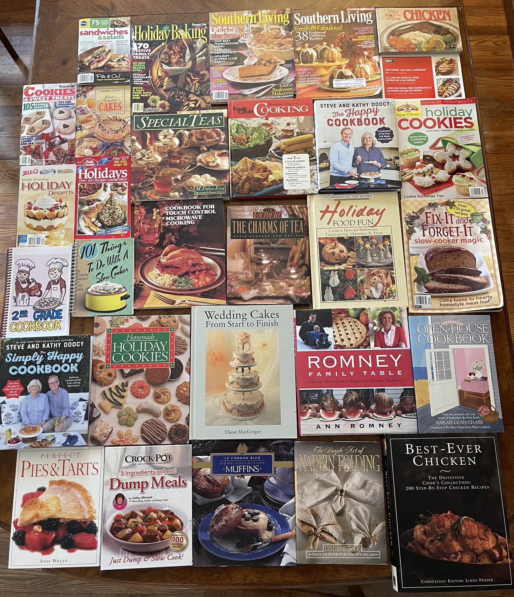 30 Books and Magazines on Cooking, Baking, Cake Decorating and the Like - Some Vintage