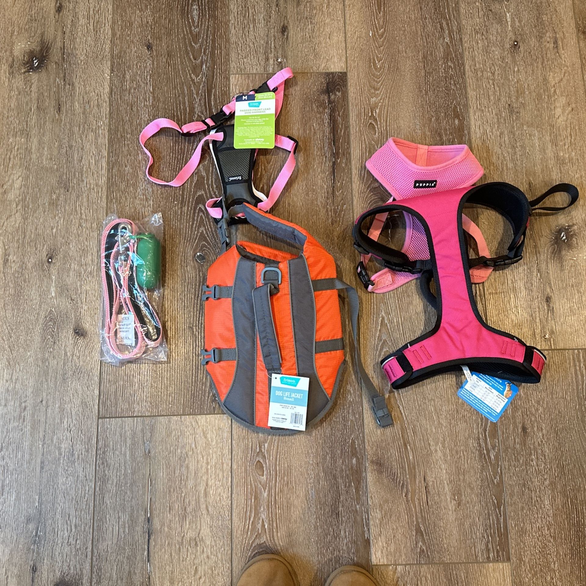Dog Harness , Leash And Life Jackets