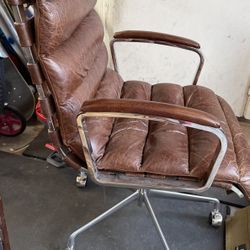 Restoration Hardware Leather Desk Chair