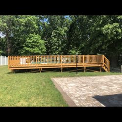 Semi-inground  Pool  With Fence 40ftX20ft