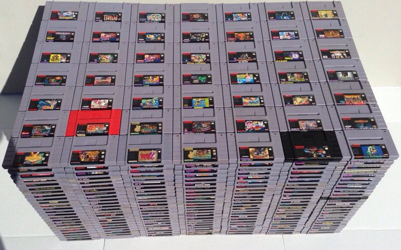 Huge lot of Snes Super Nintendo vintage games for sale & or trade Mario rpg etc. I prefer game trades