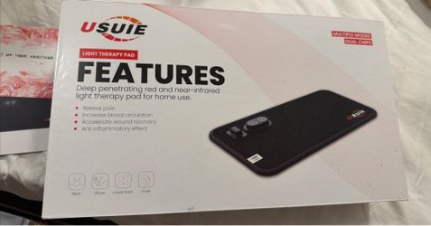 USUIE Red Light Therapy Pad Black USB-C Powered Open Box