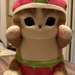 mofusand Dragon Fruits Meow Cat Plush Toy 12.6” NWT