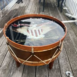 1920s Ludwig & Ludwig Chicago Antique Drum Coffee Table Decor