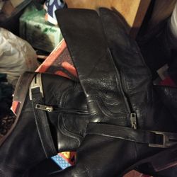 Gently used Women's black leather Ugg boots size 8 1/2. $35.00 OBO