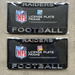 Raiders Black Metallic License Plate Frame