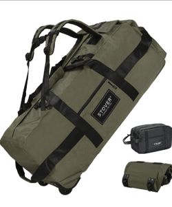 Rolling Duffel Bag with Wheels+ Toiletry bag (STOVER)