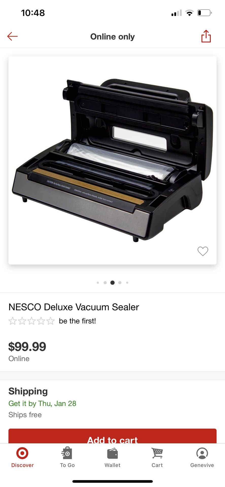 Nesco Vacumn Sealer Brand New for Sale in Fairview Heights, IL - OfferUp