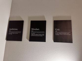 Wall Decor - Ambition, Mindset, Grit
