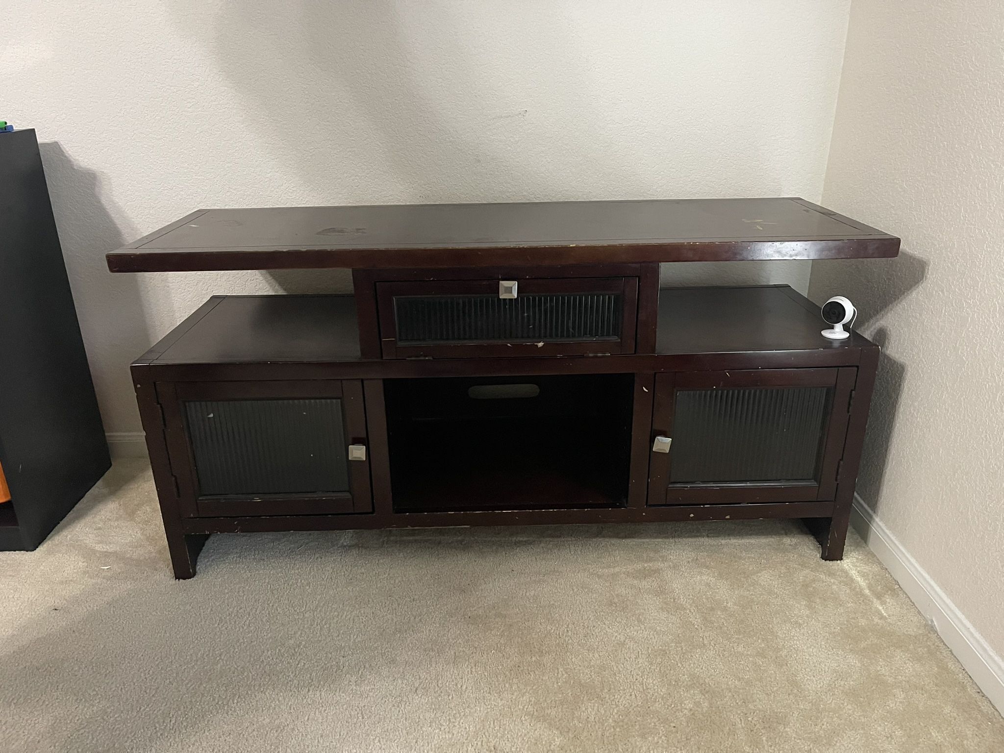 Wood TV Stand / Entertainment Console – $60- or send me an offer