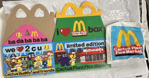 Travis Scott Mcdonald Cactuc Plant Flea Market Meal Box & Toy