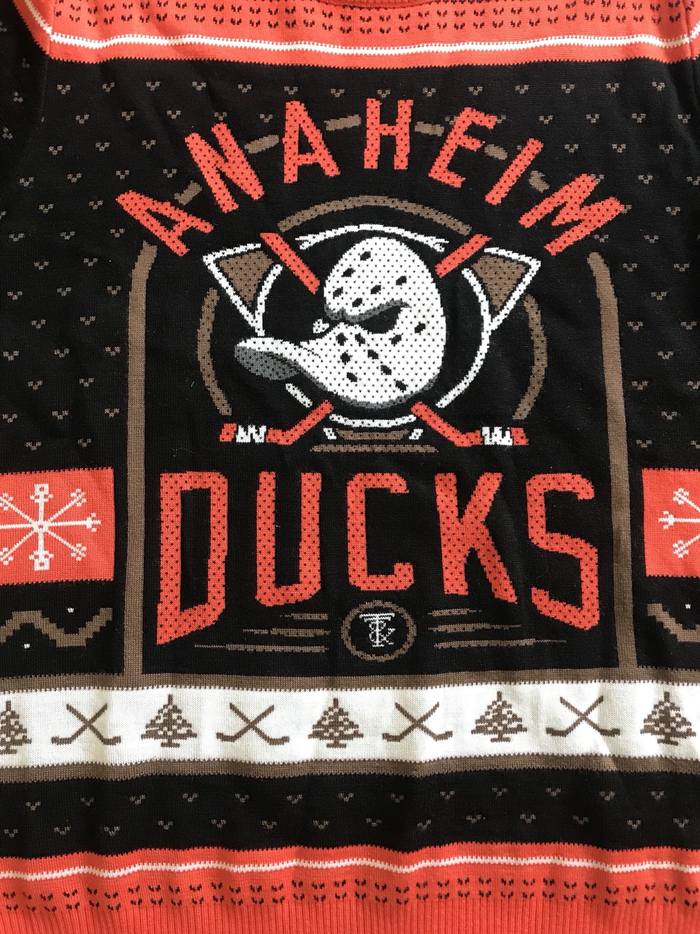 NHL Logo Anaheim Ducks 12 Grinch Xmas Day Christmas Ugly Sweater For Men  Women - Teeclover