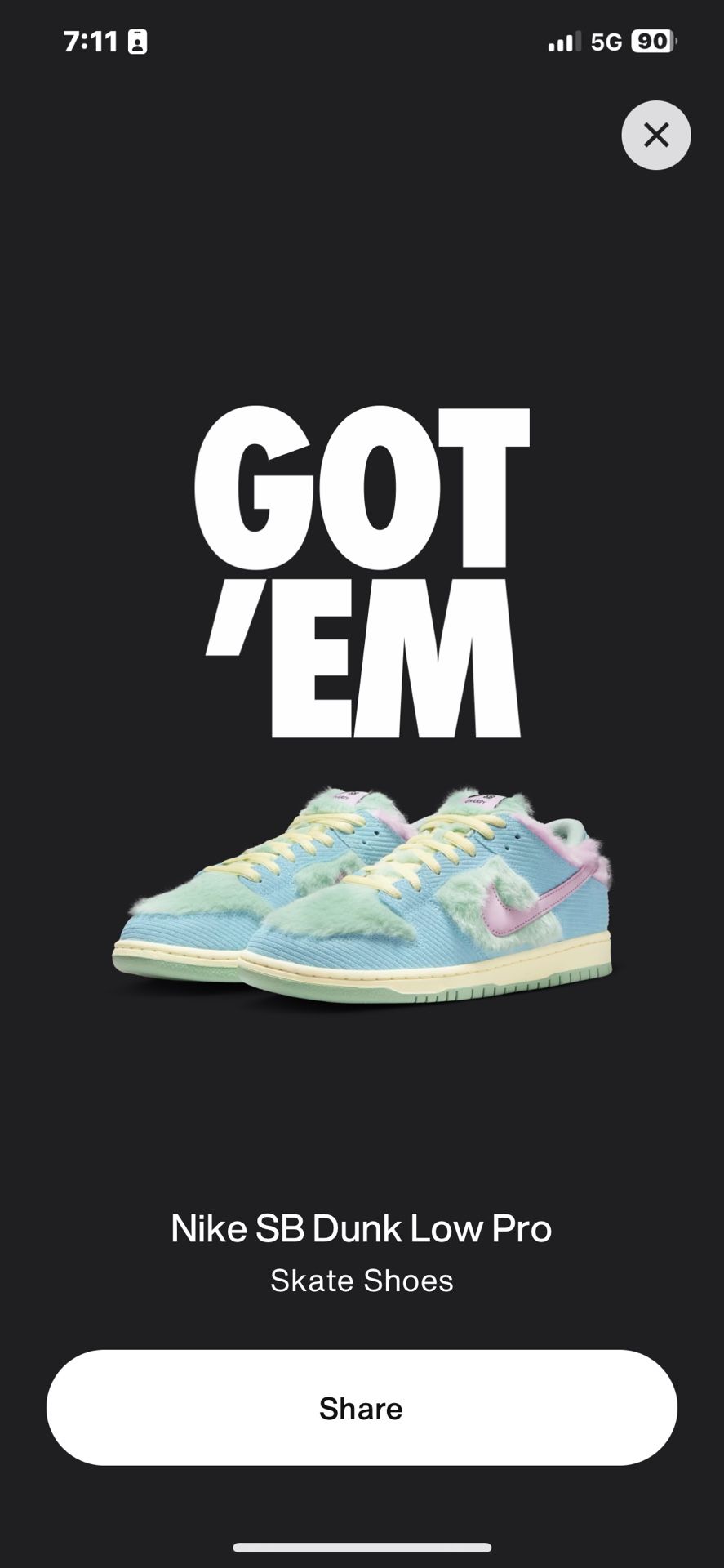 Size 12 Verdy Nike SB Dunks With Proof Of Purchase
