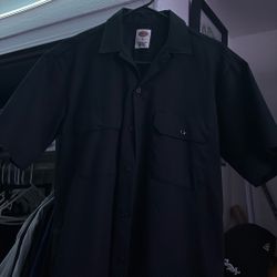 Dickies Men’s Short Sleeve Work Shirt-black 