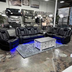 3 Pcs Power Recliner Set Living Room Set