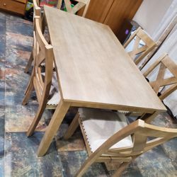 Table Dining Set 6 Chairs “new” Ready For Thanksgiving!!!