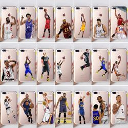 NBA Coque Jordan Curry James Kevin Durant Kobe Basketball Case for iphone 6 7 6s 8 plus X 5s 5 se Transparent Silicon TPU Fundas