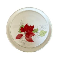 Vintage Block Bernarda “Poinsettia” Cake Plate