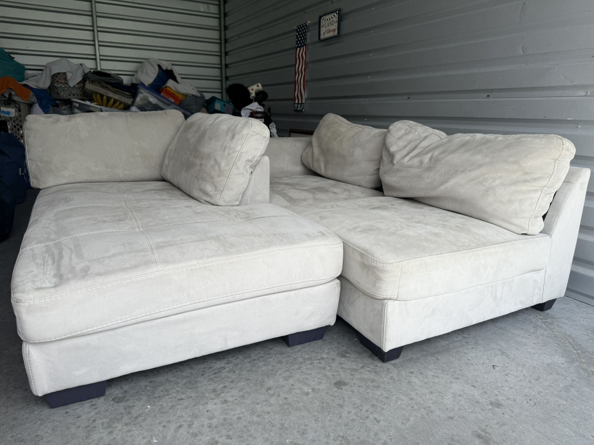 Sectional Sofa Light Beige Color Perfect Size