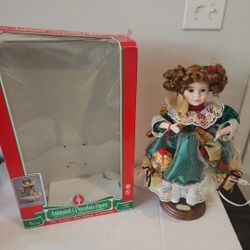 VINTAGE 1995 TELCO Original Motion-ettes Animated Porcelain Victorian Doll 19" 