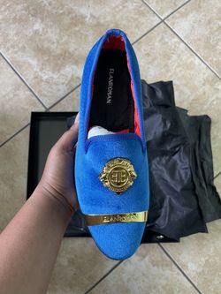 Royal Blue Velvet Dress Loafer