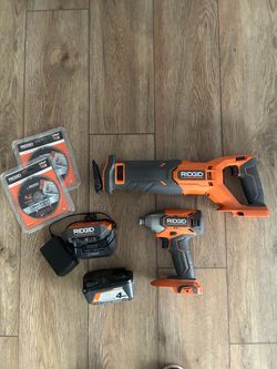 RIDGID 18V Reciprocating Saw & Impact Driver Bundle