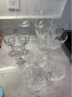 Premium Assorted Crystal & Glassware Stemware Set (10 Pieces)