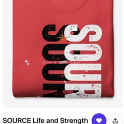 Sweater’s Graphic Design: SOURCE LIFE & STRENGTH -Crew Neck 