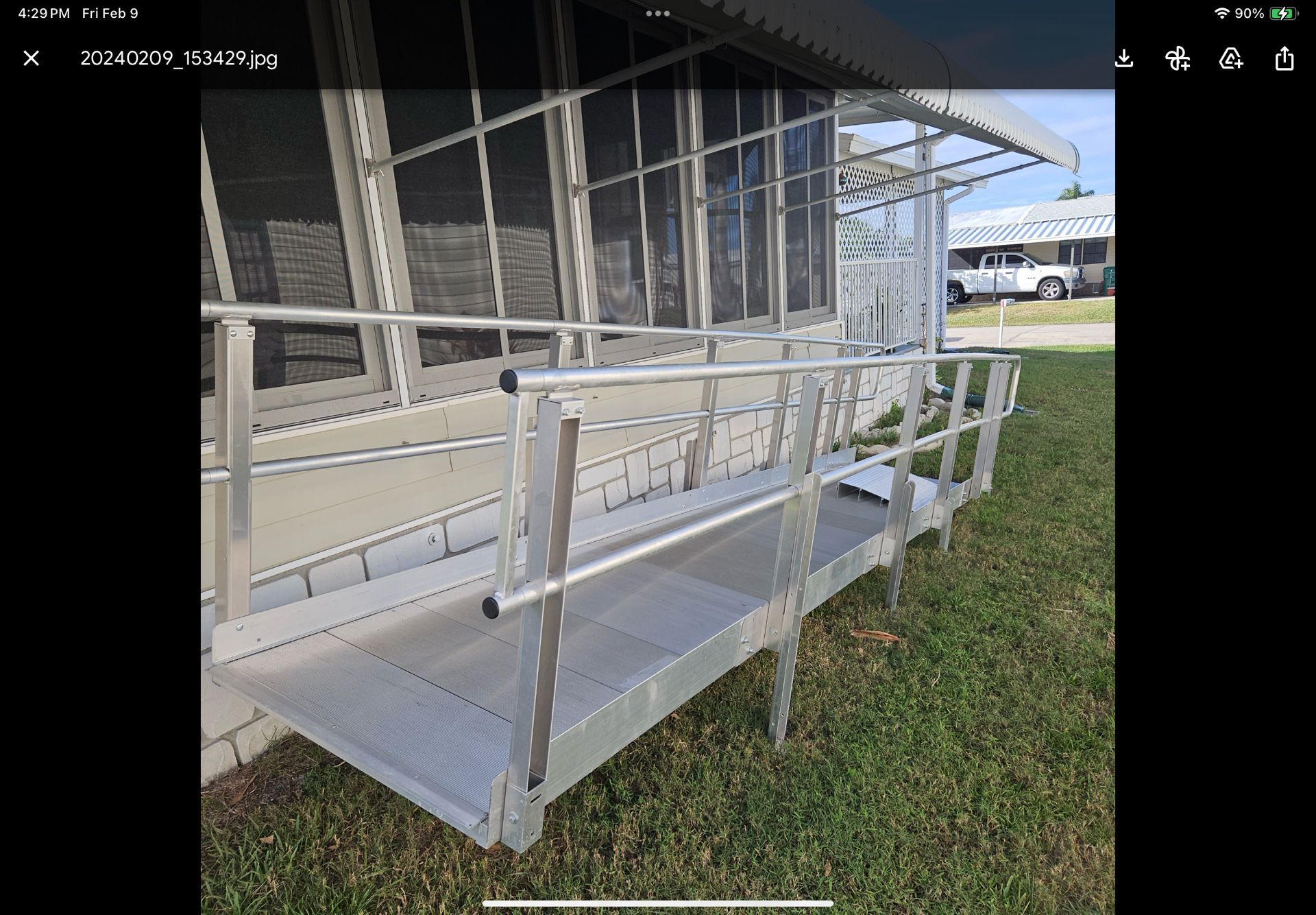 16’ Aluminum Wheelchair/Handicap ramp.