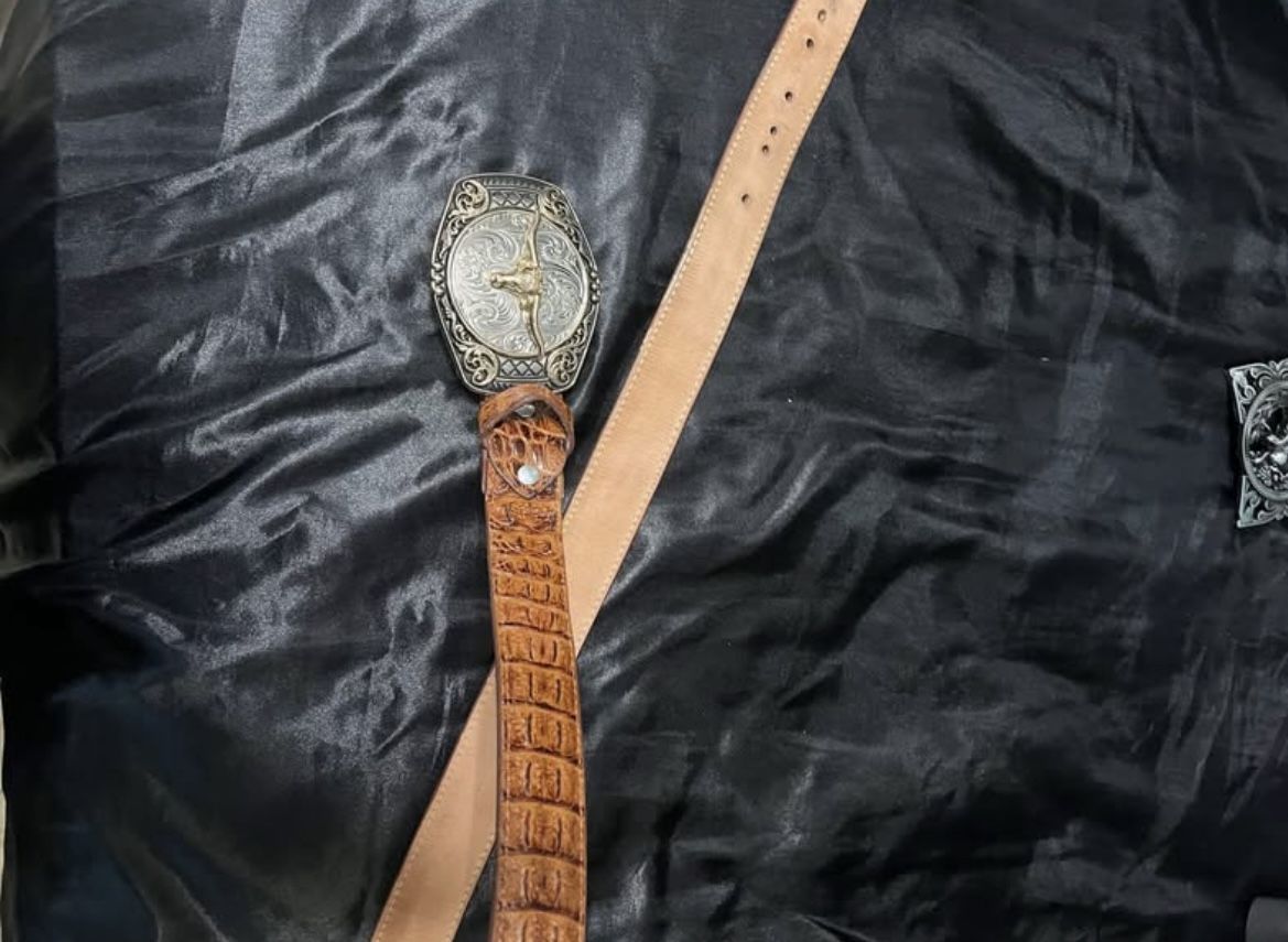 Cognac western belt