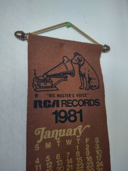 Original 1981 RCA Calender