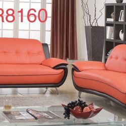 New Sofa And Loveseat Red/black 
