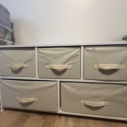 Closet Organizer Drawers With 5 fabric Storage Units