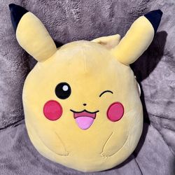 SQUISHMALLOWS WINKING PIKACHU! 14” POKÉMON! BNWT!